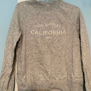 gray los angeles crewneck sweatshirt